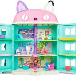 Gabby's Dollhouse Purrfect Dollhouse 2 Toy Figures, 8 Furniture Pcs, 3 Accessories, 2 Deliveries and Sounds, Kids’ Toys Ages 3 and above