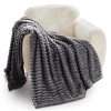 GC GAVNO CAVAILIA Fleece Throw Blanket | Soft Fluffy Throws For Sofas, Bed, Settee, Couch | Extra Warm Large Blanket Throw | Easycare, Anti Allergic | Double 150x200 Cm | Charcoal