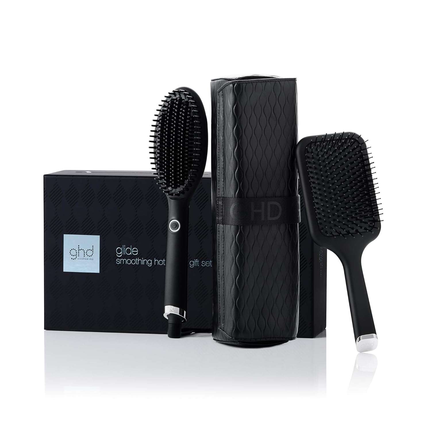 ghd Glide Smoothing Hot Brush - For Smooth, Glossy & Frizz-Free Results - For All Hair Types (UK Plug)