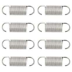 GNPADR 2-1/2 inch Stainless Steel Furniture Replacement Springs for Recliner Sofa Bed Rollaway Bed Trundle Bed White- Set of 8