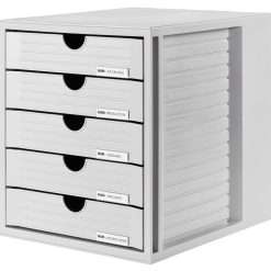 HAN 1450-11, SYSTEMBOX drawer set. Innovative, attractive design with 5 closed drawers, light-grey