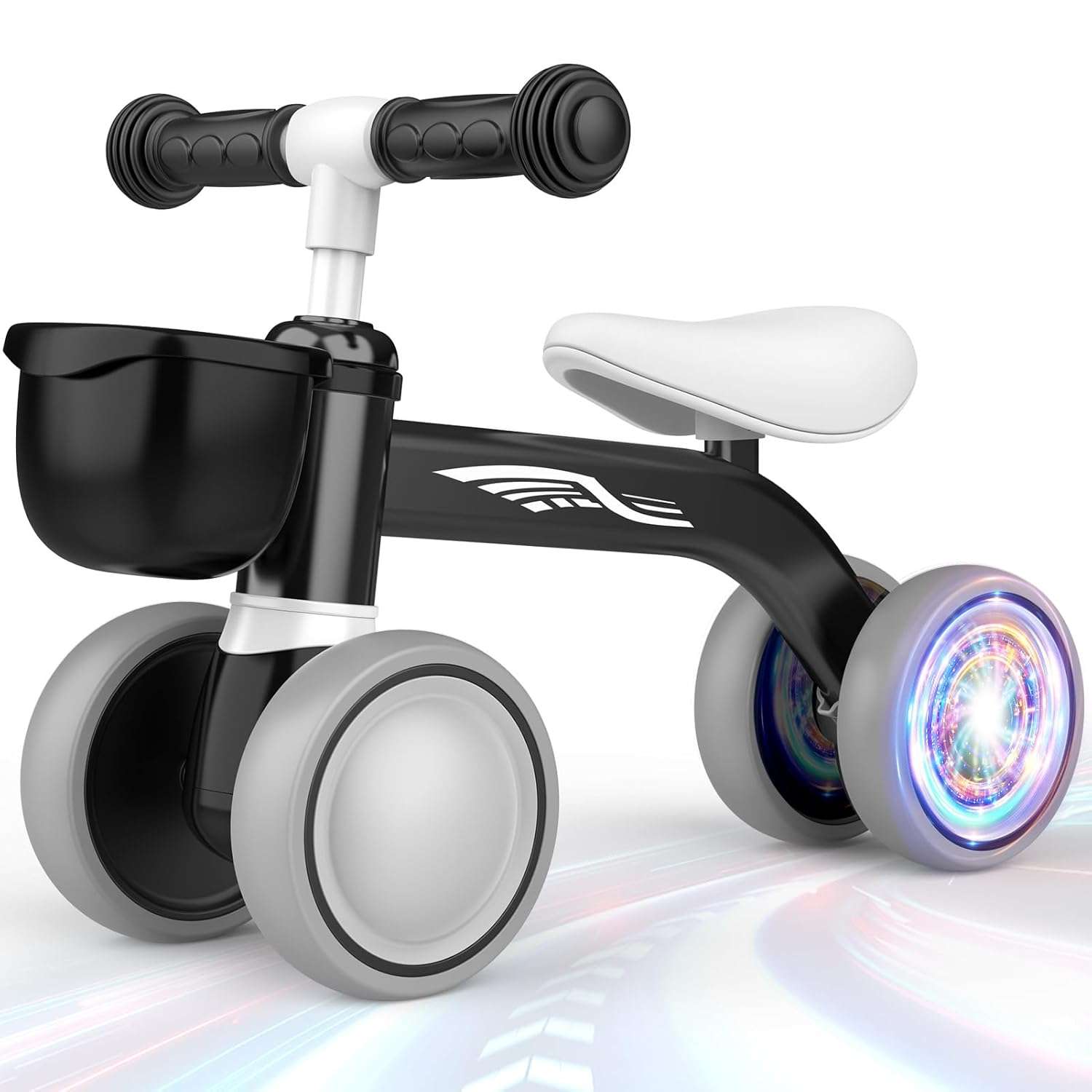 HappyGoLucky Baby Balance Bike 1 2 3 Years Old, Ride on Toys for 1-3 year old Boys 1st Birthday Gifts for Boy, Toddler Bike for 10-24 Months Baby Walker With LED Lights,...