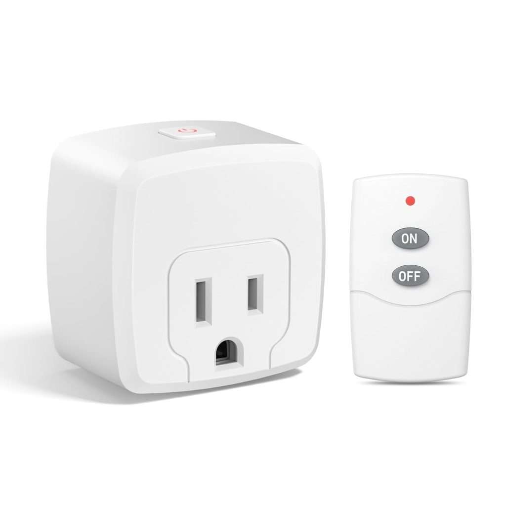 Remote Off Button HBN Remote Control Outlet with 100FT RF Signal, Wireless On Off Switch ...