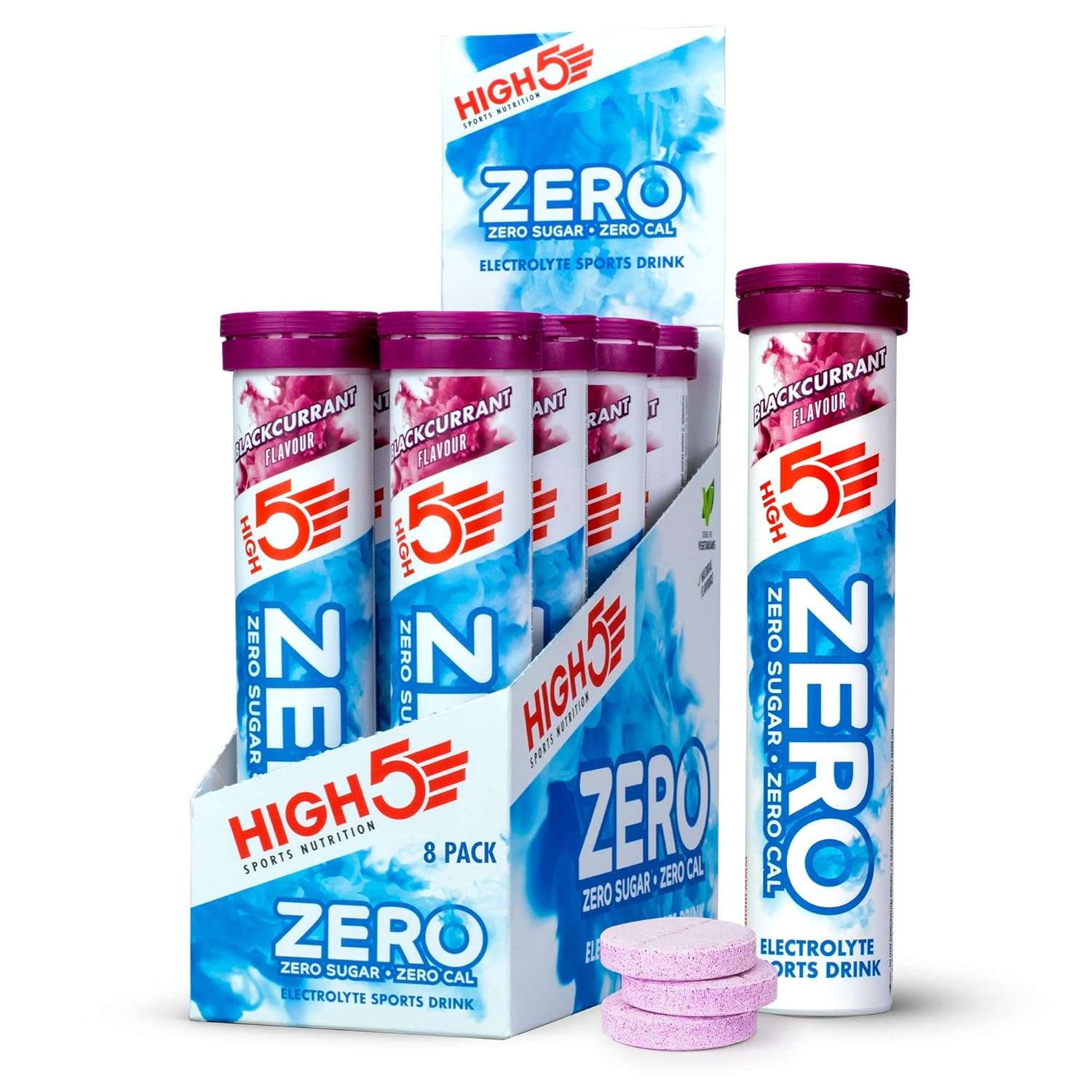 HIGH5 ZERO Electrolyte Tablet - Hydration Tablets Enhanced with Vitamin C - 0 Calories & Sugar Free - Boost Hydration, Performance & Wellness - Blackcurrant, 160 Tablets (20x,...