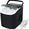 Ice Maker Machine | Countertop Ice Machine with Portable Handle | 9 Cubes Ready in 6 Mins | 12 kg in 24 Hrs | Self-Cleaning | Ice Scoop and Basket |for Home/Kitchen/Office/Bar...