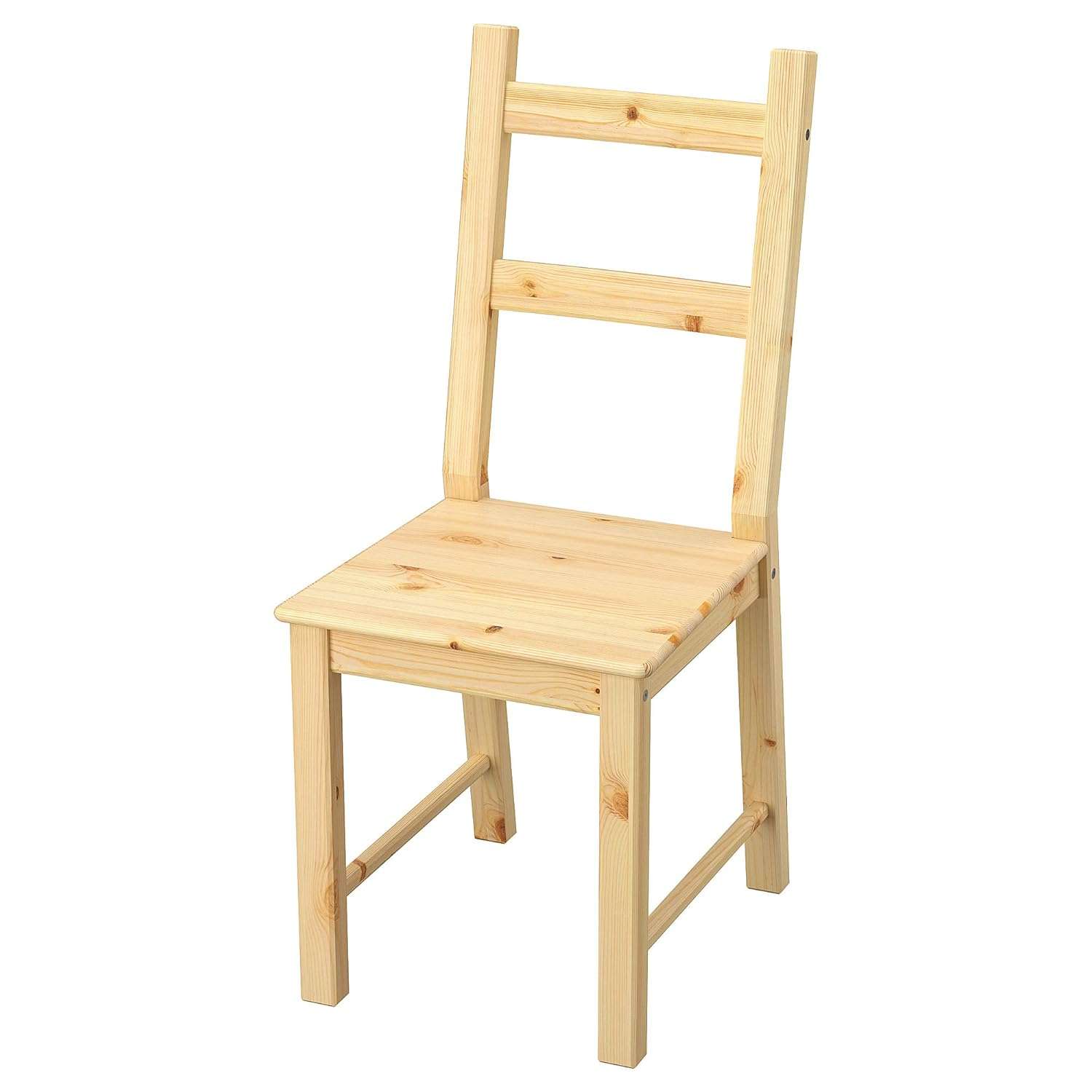 IKEA Ivar Pine Ladder Back Armless Wooden Dining Chair, Already Assembled, Max Weight 110 kg, Protect Surfaces Before Use