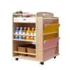 Kidi House Art Activity Rolling Utility Cart Multi-Functional Movable Storage Cabinet Crafts Supply Wooden Storage Organizer Cabinet and Shelves Classroom Furniture for Kids