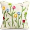 Kokaaee Throw Pillow Covers 18x18 - Tufted Decorative Pillow Cover with Zipper for Couch Sofa Bed Living Room Aesthetic Cute Soft Spring Summer Farmhouse Indoor Pillowcase,...