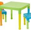 Liberty House Toys Children's Multi-Coloured Table & 2 Chairs Set, Multicoloured, 51x51x43.5 cm
