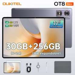 OUKITEL OT8 Tablet With Stylus Pen, 30GB RAM + 256GB ROM, Android 14 Gaming Tablet, 8800mAh Battery, 13MP + 8MP Camera, Dual SIM - 2025