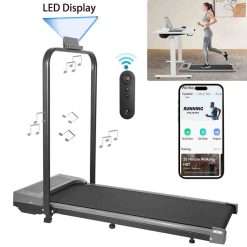 Foldable Walking Pad, Under Desk Treadmill, Portable for Home Office, 12KM/H Super Quiet, App Control, Space Saving