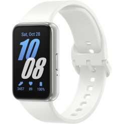 Samsung Galaxy Fit3 (Silver), 40mm AMOLED Display with Aluminium Body, Comprehensive Fitness and Health Tracking, Upto 13-Day Battery with Fast Charging, 5ATM & IP68 Rating