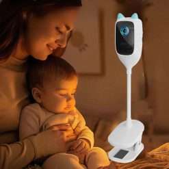 Smart Baby Monitor with Cry Detection, 2K HD & Wide-Angle View, Two-Way Audio, Motion & Electronic Fence Alerts, Night Vision, SD/Cloud Storage