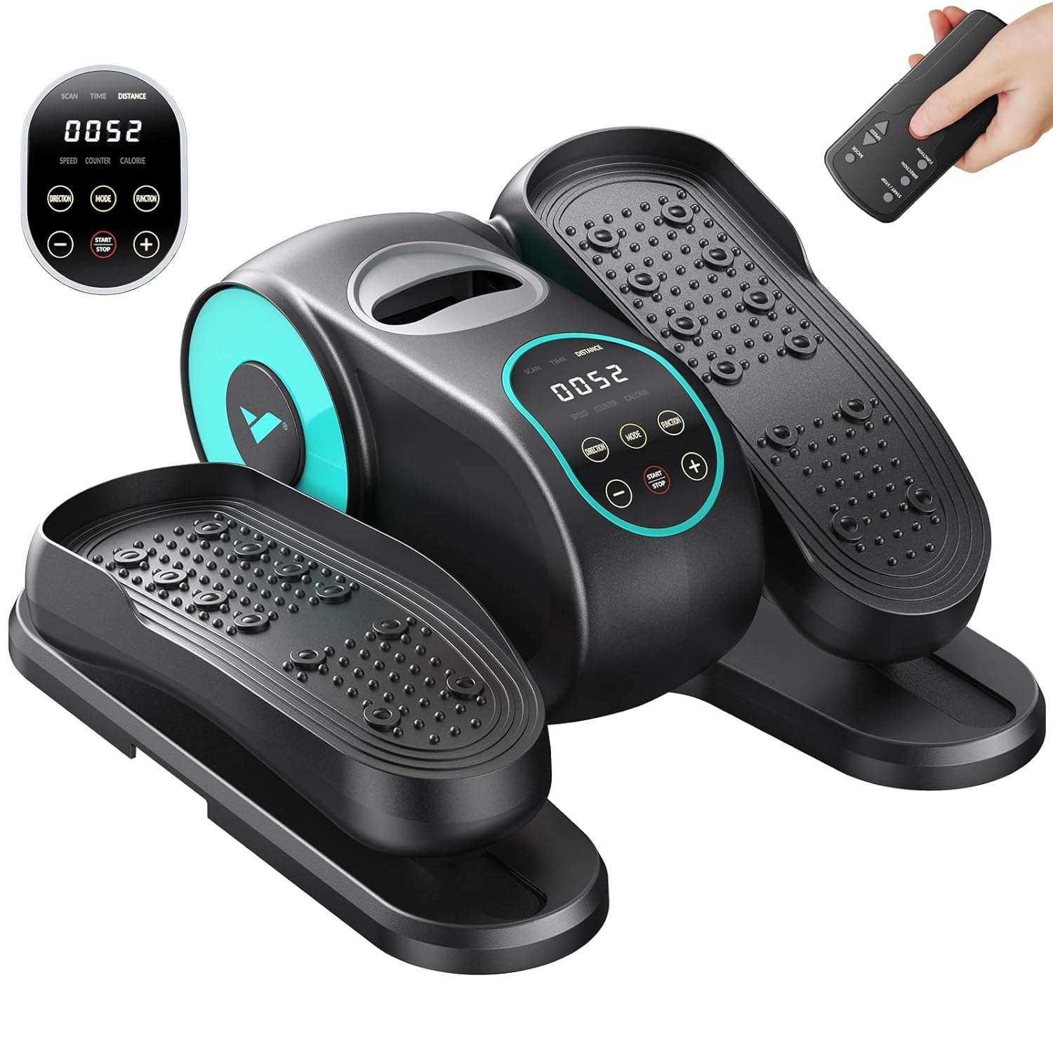 MERACH Under Desk Elliptical Machine for Home, Electric Elliptical Machine for Seniors with 12 Adjustable Speed, Quiet & Portable Seated Pedal Exerciser with Remote Control &...