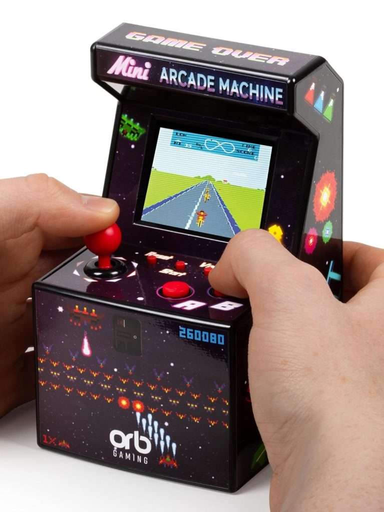 Mini Arcade Machine, 240 Built-In 8-Bit Games, 2.5” Full Colour Screen ...
