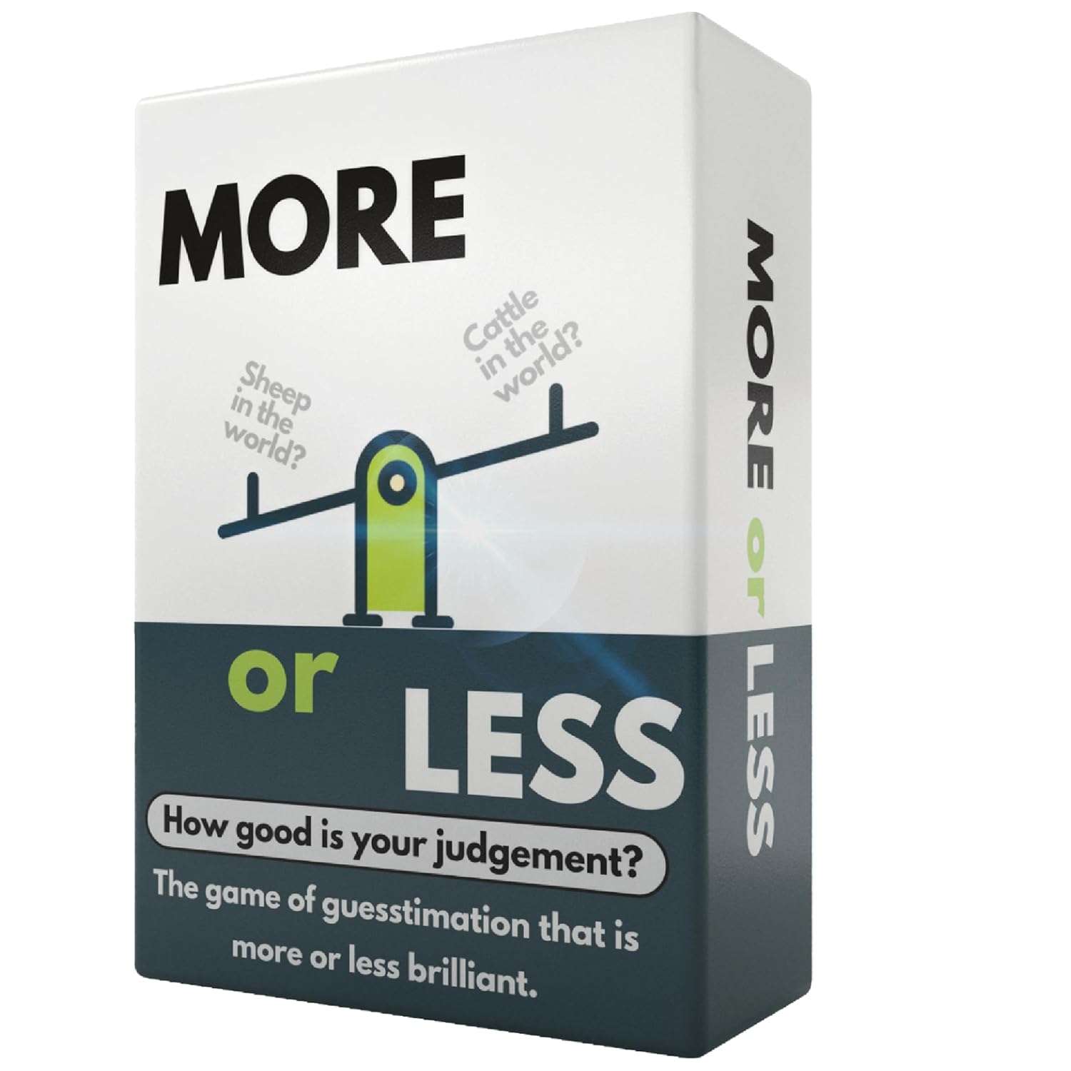 More or Less First Edition Card Game - How Good Is Your Judgement? 2 Players + | Ulitmate Gift for Him or Her | Travel Card Game for Family, Kids, Teens & Adults | Play Anywhere...