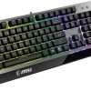 MSI VIGOR GK30 COMBO Gaming Keyboard (UK Layout) + Gaming Mouse Bundle - Mech-Membrane Switches, 6-Zone RGB Lighting Keyboard, Dual-Zone RGB Lighting Mouse, 5000 DPI Optical...