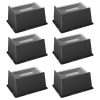 MYMULIKE Bed Risers 6 Inch Heavy Duty, Oversized Furnitures Risers 6 inch Support 6000 lbs, Bed Table Rising Blocks, Fits for Couch, Sofa, Chair, Furniture Lifts 6 Pack(Black...