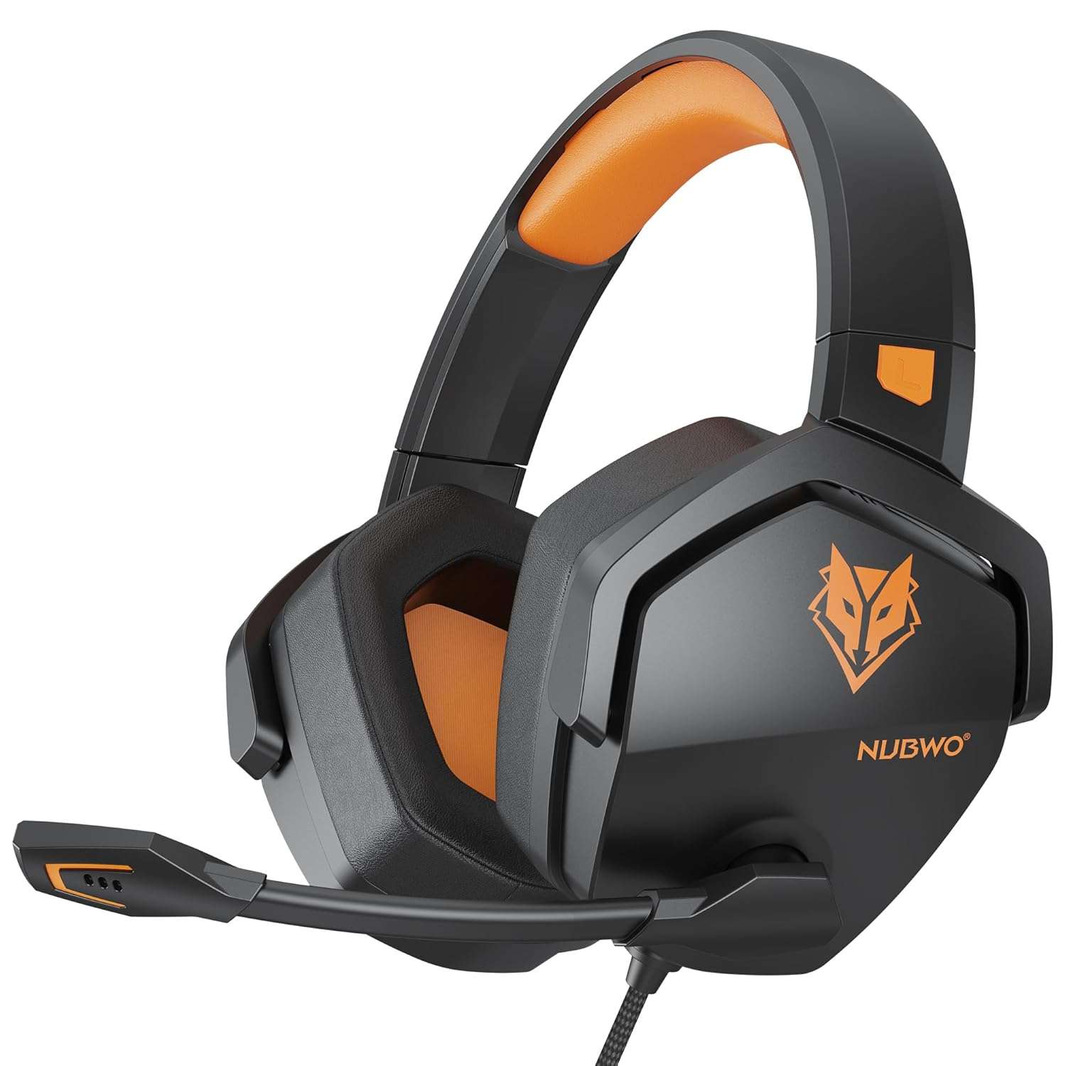 NUBWO PS4 Headset Xbox one Stereo Gaming Headphone (Black Orange)