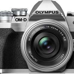 Olympus OM-D E-M10 Mark IV Micro Four Thirds System Camera Kit, 20 MP sensor, electronic viewfinder, 4K video, powerful AF, Wi-Fi, silver incl. M.Zuiko Digital ED 14‑42mm...