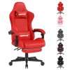 Opiesit Gaming Chair for Adults,Ergonomic Office Computer Chairs with Pocket Spring Cushion, PU Breathable Materials Video Game Chair, Linkage Armrest and Footrest Game Chairs...
