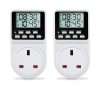 ORIDGET 24 Hour Digital Electric Timer Plug Socket UK with On-Off Repeat Cycle Timer, Daily Program and Countdown for Lights and Home Appliances, 13A / 240V (2 Products in One...