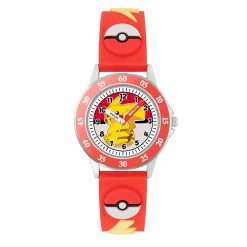Peers Hardy Pokemon Kids Time Teacher Red 3D Silicone Strap Learn to Tell The Time Watch POK9074