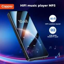 Cappsu 68GB Mp3 Player with Wireless Connectivity,Headphones, Speakers,Play Music up to 30 Hours.HiFi MP3 Player with Video Playback, Image Viewer, FM Radio, Recording, and Zinc Alloy Body (with Earphones)
