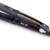 Professional Vapore Straightener and Curl, Hair Straightener Ceramic Tourmaline Flat Iron, 2 in 1 Vapore Curl, LED Display Adjustable Temp, Dual Voltage