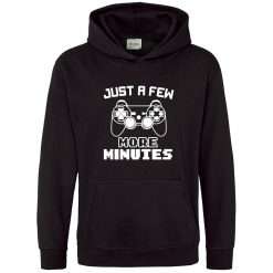 Purple Print House Just a Few More Minutes Boys Hoodie Kids Gaming Hooded Sweatshirt Game Controller Hoody