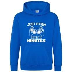 Purple Print House Just a Few More Minutes Boys Hoodie Kids Gaming Hooded Sweatshirt Game Controller Hoody