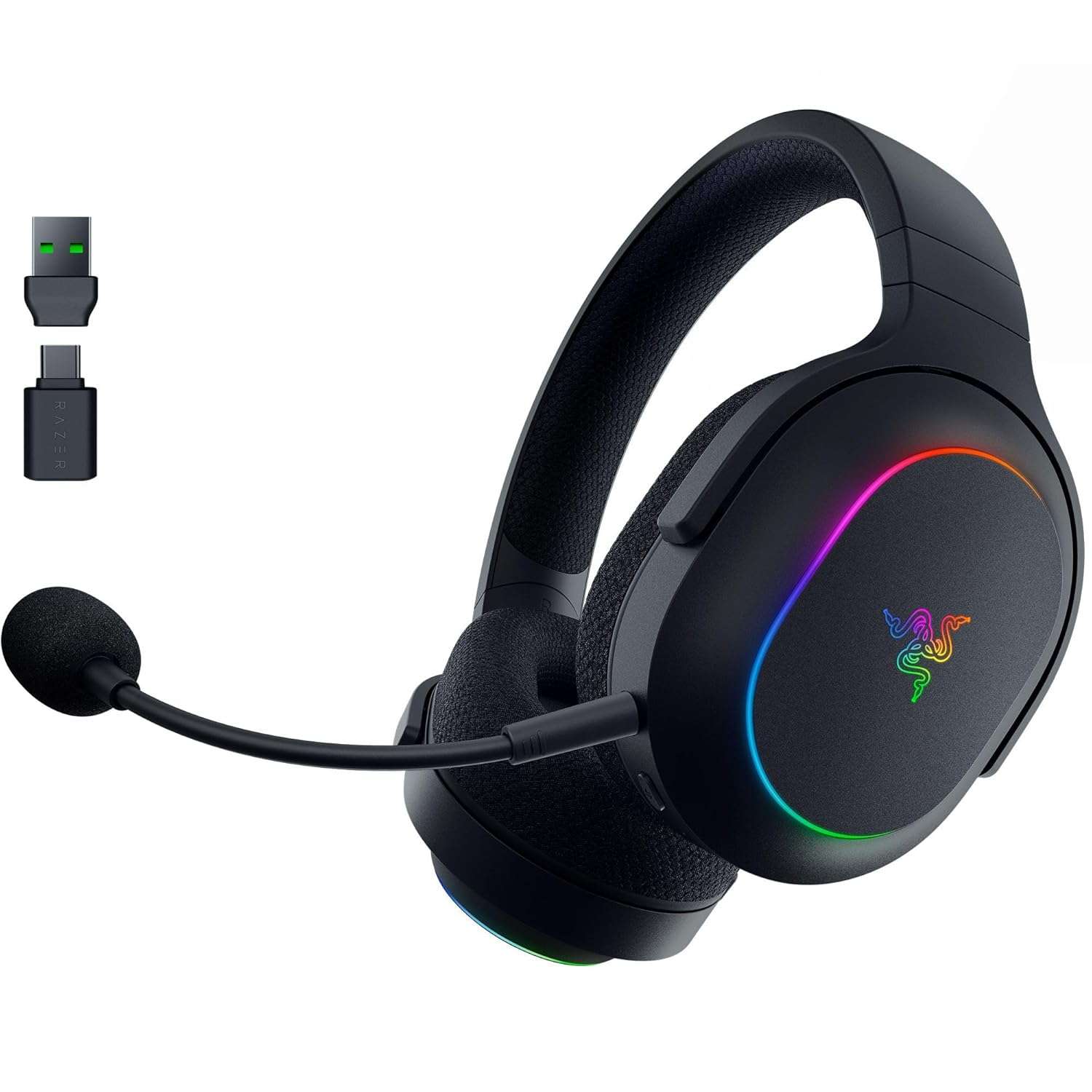 Razer Barracuda X Chroma - Wireless Multi-Platform Gaming Headset with 6 Zone Chroma RGB (SmartSwitch Hyperspeed & Bluetooth, 40mm Drivers, Detachable HyperClear Cardioid Mic)...
