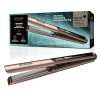 REVAMP Dynamic Radiance Straight & Style Ionic Ceramic Hair Straighteners - Extra-Long Plates for One Stroke Styling, Curved Design for Lasting Waves, Curls - Salon Professional...