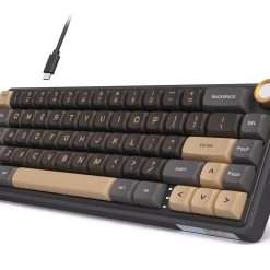 RK ROYAL KLUDGE R65 Wired Gaming Keyboard with Knob, 60% Percent QMK/VIA US Layout RGB Backlit Gasket Mount Mechanical Keyboard with PBT Keycaps, MDA Profile, 66 Keys Hot...