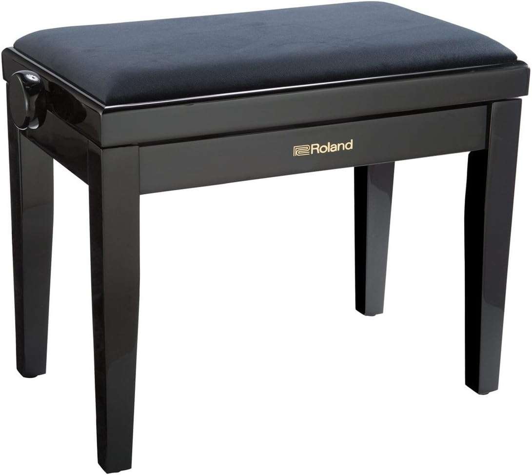 ROLAND Piano Bench with Velour Seat, Satin Black, Rpb-220Bk, 64.6 X 37.8 X 17 Cm