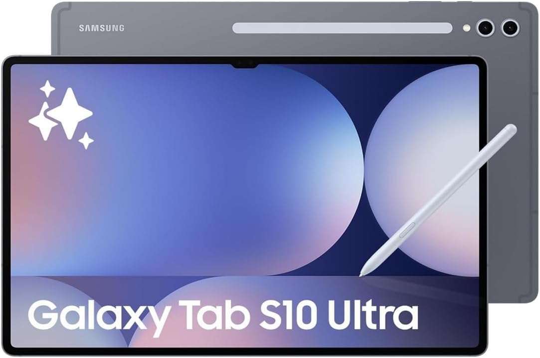 Samsung Galaxy Tab S10 Ultra (14.6", 5G) SM-X926B, 1TB Storage + 16GB RAM, MediaTek Dimensity 9300+, AMOLED Display, Anti-Reflection, S Pen Included, AI Android Tablet...