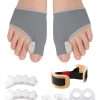 SEESUNO 9Pcs Bunion Corrector Big Toe Straightener, Bunion Toe Separator for Bunion and Overlap Toe
