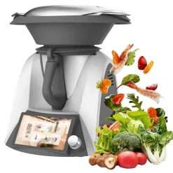 Smart Electric Thermomixer Cooking Robot Chef Cooking Machine, Multifunction Intelligent Automatic Stir Fry Machine with 7 Inch TFT Screen, 35-11000 R/min, 360Â° Uniform, for...