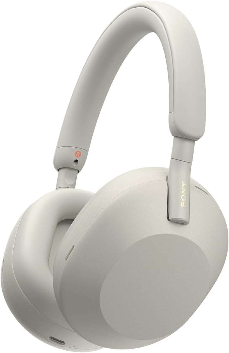 Sony WH-1000XM5 Premium Noise Cancelling Wireless Over-Ear Headphones, Bluetooth, Clear Call Quality, Hi-Res Audio, Up to 30hr Battery Life, Includes Hard Case, iOS & Android -...
