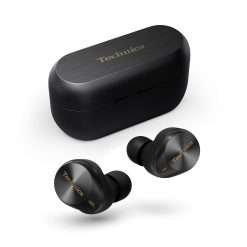 Technics EAH-AZ80E-K Wireless Earbuds with Noise Cancelling, 3 Device Multipoint Bluetooth, Comfortable In-Ear headset, Wireless Charging, Black