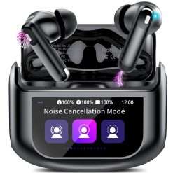 Thunelec Wireless Earbuds, 48H Smart Touch Screen Ear Buds Wireless Bluetooth 5.4 Headphones In Ear, ANC/ENC Noise Cancelling Mic Bluetooth Earbuds, 5 EQ Modes, HiFi Stereo,...