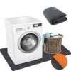 Under Washing Machine Mat 63 x 36 Inch, Waterproof Floor Mat Rubber Backing for Washer Dryer Fridge Refrigerator Freezer Floor Protector, Home Appliance Mat, Shock Absorbing,...