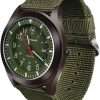 Vicloon Men's Analogue Quartz Military Watch - Glow in The Dark With Date Window and Nylon Strap - Army Tactical Sports Minimalist Design