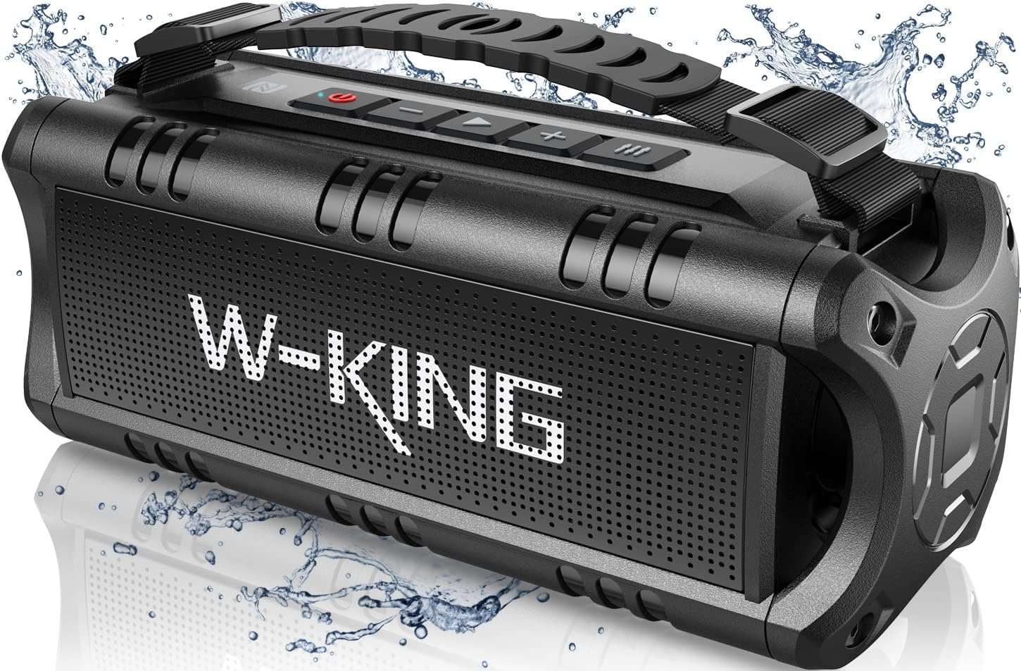 W-KING Bluetooth Speaker, (60W PEAK) 30W RMS Portable Wireless Loud Speakers, IPX6 Waterproof Outdoor Speakers, 24H Playtime, EQ, AUX, TF Card, USB Playback, Powerful Speaker...