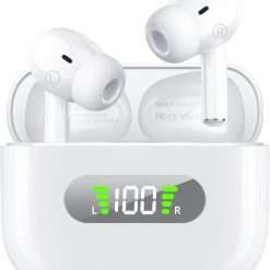 Wireless Earbuds, Immersive HiFi Stereo Bluetooth 5.3 Earphones, Deep Bass, 4 Mic ENC Noise Cancelling, 72h Playtime, IPX7 Resistance Earbuds, for iOS and Android