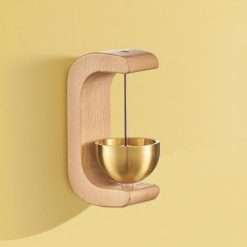 Wooden Door Chime - C-Shaped Magnetic Design, 10-Second Installation | Alert for Gates, Kitchens, Stores & Offices | Clear, Gentle Sound