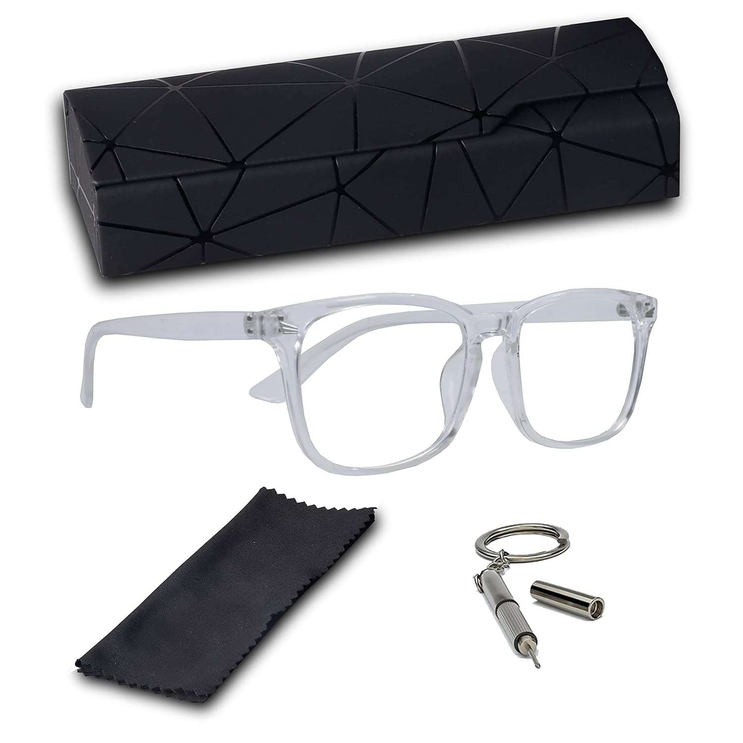 Ziffs Vision® Clear Blue Light Blocking Glasses - Gaming Glasses - Premium Magnetic case & Accessories - Clear Blue Light Glasses Women & Men - British Brand