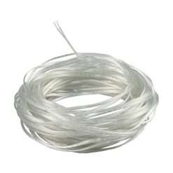ZoZoMaiy 20M Electrical Wire 2 Core Transparent Pvc Cable Copper Wire 28 Gauge Electric Cable 300v Flat Flex Electrical Wire Outer Diameter 1.6 * 3.2mm For Low-Power Household...