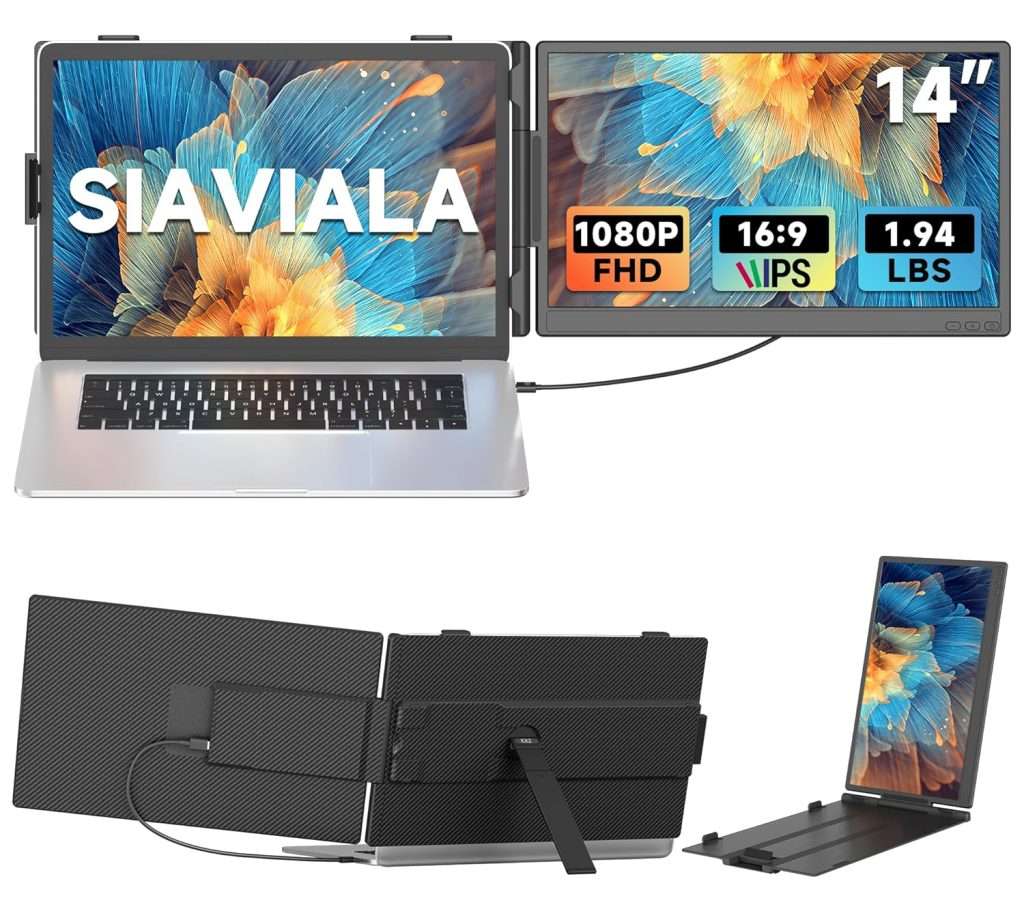 14″ Laptop Screen Extender, Portable Monitor for Laptops 13-17.3 ...