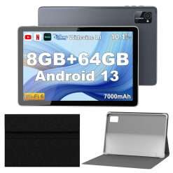 Android Tablet, 10 Inch Tablets with Protective Case, Octa-Core Processor, 5.0MP Front+8.0MP Rear Camera, 7000mAh Bluetooth IPS Tablets, Wi-Fi Tablet